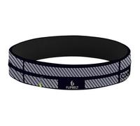 FlipBelt Ceinture de Course à glissière pour téléphone et Petits Accessoires, Pochette d'exercice pour Femme et Homme, M, Noir réfléchissant