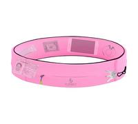 FlipBelt Ceinture de Course à glissière, Sac Banane pour Fitness et Course à Pied, Entreprise américaine, Girly Pop Pink, M, Ceinture de Course à glissière