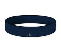 FlipBelt Ceinture de Course Classique pour téléphone et Petits Accessoires, Pochette d'exercice pour Femme et Homme, Bleu Nuit, Medium