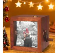 Flipbook mécanique cinématographique personnalisé Version lumineuse, boîte photo à manivelle personnalisée édition romantique, cadeau souvenir d'amour personnalisé pour lui