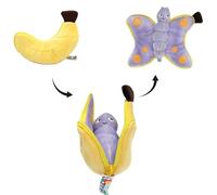 FLIPETZ Les DÉGLINGOS Doudou Poppet Le Papillon/Banane- Papillon Cache-Cache réversible - Peluche Toute Douce pour bébé - Idées Cadeaux de Naissance, Jaune et Violet
