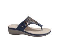 Flipflop Mules pour femme avec talon - Sandales à plateforme - Antidérapantes - Sandales compensées - Tongs compensées - Chaussures d'été - Chaussures de plage, bleu, 41 EU