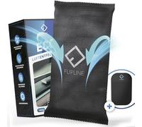 FLIPLINE Eco Déshumidificateur de voiture 2 x 1 kg [fabriqué en Allemagne] + tampon antidérapant réutilisable pour voiture contre la buée - Coussin d'humidité en granulés naturels