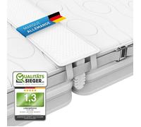 FLIPLINE Pont de Lit avec Sangle Matela 200x18cm, All-in-One Premium Set Pont de Matelas, Housse indéchirable et Respirante, Sangle de Serrage et pour Les Couples, Cale Matelas, Connecteur de Matelas