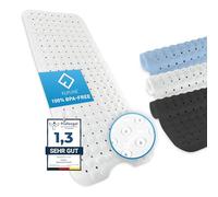 FLIPLINE Tapis de Bain[100x40 cm] - Natura Skin-Sensible - Fabriqué en TPE - Pas en PVC ! - Lavable en Machine - sans BPA - pour Enfants et Bébés - Tapis de Bain Antidérapant