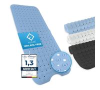 FLIPLINE Tapis de Bain[100x40 cm] - Natura Skin-Sensible - Fabriqué en TPE - Pas en PVC ! - Lavable en Machine - sans BPA - pour Enfants et Bébés - Tapis de Bain Antidérapant
