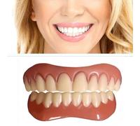 Flipped Warmth 2 Paires Fausse Dent, Faux Bretelles Dentier Provisoire, Facette Dentaire Cosmétiques Blanchissant Les Dents, Restauration Temporaire Des Dents