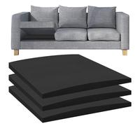 Flipped Warmth Coussin de Soutien pour canapé pour siège de Meubles sous, Mousse Rembourrage canape 3 PCS 70×70cm, Support pour Coussin d'assise canapé en Mousse de polyuréthane, Noir