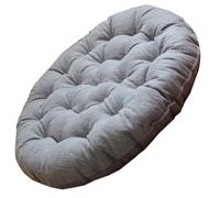 Flipped Warmth Grand Coussin de méditation Rond pour Yoga, Coussin de Sol épais rembourré en Lin, Coussin de Sol Rond pour Enfants, Animaux domestiques