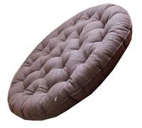 Flipped Warmth Grand Coussin de méditation Rond pour Yoga, Coussin de Sol épais rembourré en Lin, Coussin de Sol Rond pour Enfants, Animaux domestiques