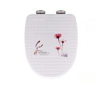 Flipped Warmth Lunette De Toilette en Forme De D, Abattant WC avec Frein De Chute avec Dégagement Rapide pour Un Nettoyage Facile, Charnière Fixation Supérieure, Abattant WC Forme D 34,5 X 42 Cm,A