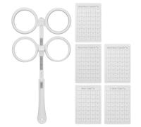 Flipper Optique, Instrument à Lentille Flipper d'Optométrie en Plastique Réglable avec Carte de Test de Vue pour Amblyopie (Blanc)(±50)