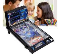 Flipper Portable avec Effets Lumineux et sonores, Compteur numérique, Jouets de Jeu électroniques, Cadeaux rétro Amusants, Table for la Famille, Mini Flippers Space Fantasy