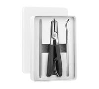 Flippers à ongles inclinés - Tête inclinée Grands Flippers pour ongles de pointe | Outil de manucure pédicure tondeuse | Cutter lourd anti-éclats à mâchoire large | Ensemble d'outils toelet