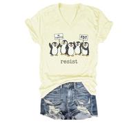 Flippers Up FDT T-Shirt Funny Penguins Against Tariffs Shirt Homme Femme, Jaune crème-1, L