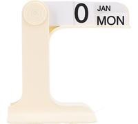 Flipping Calendrier simple -Bureau -Décoration Stress Relief Ornament Mois et planches du jour Flip Perpétuel pour armoire de salon Bureau blanc