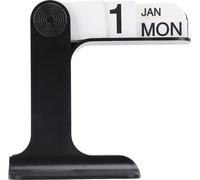 Flipping calendrier simple décoration de bureau Stress Relief Ornament Mois et planches de jour Flip Perpétuel pour le salon armoire bureau noir