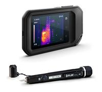 FLIR C5 Caméra thermique compacte avec Wi-Fi : imageur infrarouge haute résolution, mécanique + FLIR MR40 stylo d'humidité et lampe de poche, ensemble humidimètre portable de poche à échelle unique