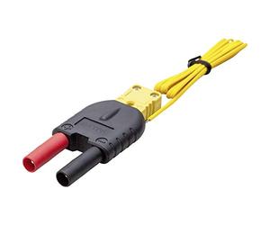 FLIR TA60 Sonde thermocouple avec adaptateur Noir | Fil flexible 37po, adaptateur mini 2 broches vers double banane, réponse rapide, pour multimètres