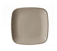 Flirt by R&B 58833 Assiette plate Casa, Ø 27 cm, carrée (arrondie), céramique, marron/gris