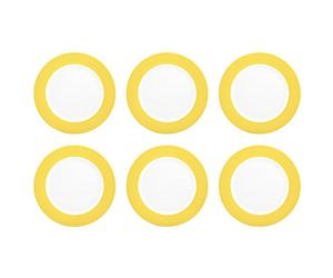 Flirt by R & B Assiette de petit déjeuner/Assiette à dessert 'Doppio', Ø 20 cm, jaune (Lot de 6)