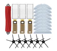 Flisdtry 21 pièces pour aspirateur S7 T7S Plus Brosse principale Filtre HEPA Chiffon Sac à poussière Brosse latérale