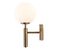 Flisdtry Applique murale décorative LED en de boule de verre nordique pour salle de bain, de salle de bain, lumière blanche chaude