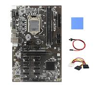Flisdtry B250 BTC Mining Carte Mère avec Pad Thermique+4PIN à Câble+Commutateur Câble 12XGraphics Fente pour Carte LGA 1151 pour