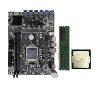 Flisdtry B250 Mining Carte mère avec 4G DDR4 DIMM RAM+G3900 CPU 12 USB3.0 à PCIE fente pour carte graphique LGA1151 BTC Ensemble de carte mère