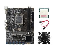 Flisdtry B250C BTC Carte mère avec processeur G3900 + ventilateur + câble 12XPCIE vers USB 3.0 GPU fente pour carte LGA1151 prend en charge la RAM DDR4