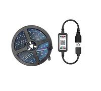 Flisdtry Bande lumineuse LED étanche 5050 RVB Bluetooth 5 V Bande lumineuse flexible Décoration RGB 4 m