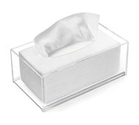 Flisdtry Boîte à mouchoirs rectangulaire en acrylique pour salle de bain ou bureau