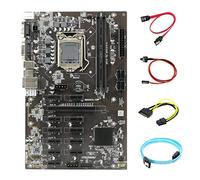 Flisdtry Carte mère B250 BTC avec port série + câble 15 broches vers 6 broches + + câble de commutation 12 emplacements pour carte graphique