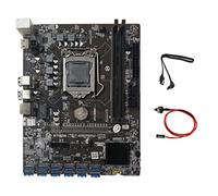 Flisdtry Carte mère B250C BTC avec câble +câble de commutation 12XPCIE vers USB3.0 fente pour carte LGA1151 prend en charge DDR4 DIMM RAM