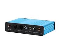 Flisdtry Carte son, carte son externe 6 canaux USB 2.0 externe 7.1 5.1 son surround optique S/PDIF adaptateur de carte son audio