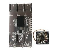 Flisdtry ETH80 B75 4U BTC Carte mère LGA 1155-Pin DDR3 8G RAM 8 PCIe 16X 80mm SATA3.0 USB3.0 Mining Carte mère avec ventilateur