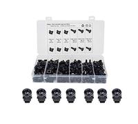 Flisdtry Lot de 100 écrous M6 x 16 18 12 mm et vis avec écrous cages noirs pour vis de d'armoire serveur et écrous carrés