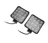 Flisdtry Lot de 2 lampes de travail carrées 48 W 6000 K LED pour tracteur SUV 4 12 V 24 V