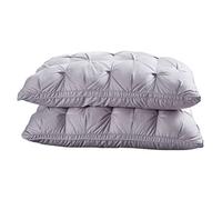 Flisdtry Lot de 2 oreillers en duvet de coton givré épaissi pour les cervicales - Oreiller de sommeil d'hôtel étoilé - B