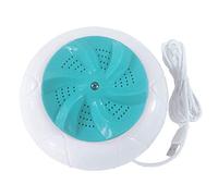 Flisdtry Machine à Laver Portable Mini Turbo, Technologie ultrasonique Rondelle Voyage Clean Dirt, Vert