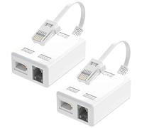 Flisdtry Micro filtre répartiteur BT vers ADSL RJ11 à large bande Internet - BT mâle vers BT et RJ11 pour modem fixe