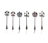 Flisdtry Mini lampe de rue Mini paysage conte de fées Mini lampe de rue Statue Décoration