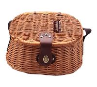 Flisdtry Panier en osier pour pêche à la truite, perche, cage pour pêche à la truite, panier de pêche en saule