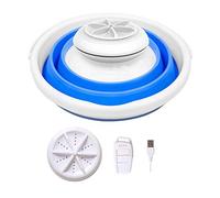Flisdtry Pliable Mini Machine à Laver Rotatif Ultrasonique Turbines Rondelle USB Charge Blanchisserie Nettoyeur pour Voyage