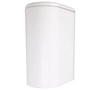 Flisdtry Poubelle de cuisine étroite en plastique de type presse de toilettes, blanc, 1,57 litres, ABS