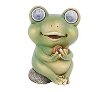 Flisdtry Statue solaire Lanterne Décoration de cour Art Hiver 7,5 x 7 x 7,5 cm