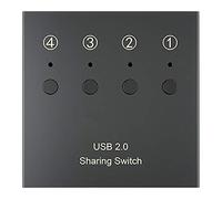 Flisdtry USB Imprimante Partage Périphérique 4 Ordinateurs Partage 2 Imprimantes 4 Entrées 2 Sorties Commutateur Support Imprimante U Disque, Clavier, Souris