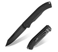 FLISSA Couteau Pliant de Poche en Acier 14C28N, Couteau Randonnée avec Manche G10, Clip de Ceinture, Idéal pour Camping, Alpinisme, Voyage, Usage Quotidien