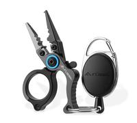 FLISSA Pince de Pêche Multifonction Mini, Accessoires de Pêche avec Lames en Acier, Retire-Hameçons Coupe-Ligne, Rétracteur, Ideal pour l'Extérieur