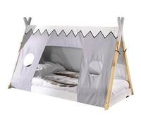 FLITT - Lit au Sol 90x200cm Forme Tipi avec Toile -